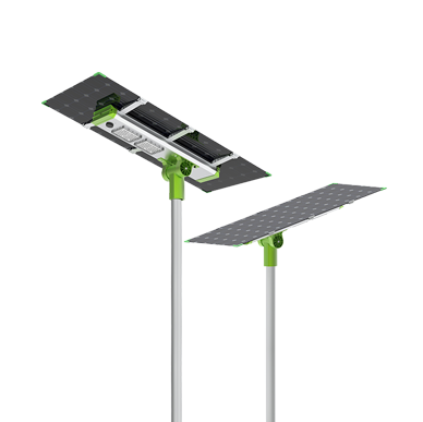 Lampu Jalan tenaga surya Split Panel dua sisi 150w 200w (SLX)