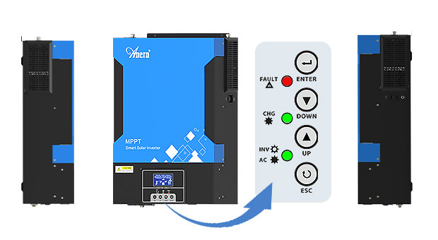 Kelebihan Inverter surya LCD hibrida yang dapat dilepas 3,6 KW-6,2 KW