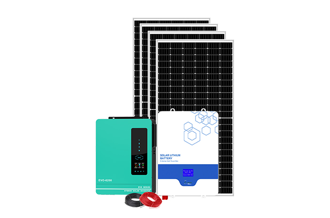 Sistem daya surya Off-grid rumah baterai Lithium 4-10KW