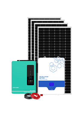 Sistem daya surya Off-grid rumah baterai Lithium 4-10KW