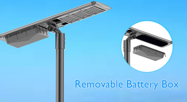 Lampu Jalan baterai Lifepo4 semua dalam satu dapat disetel (AN-SLZ2) kelebihan