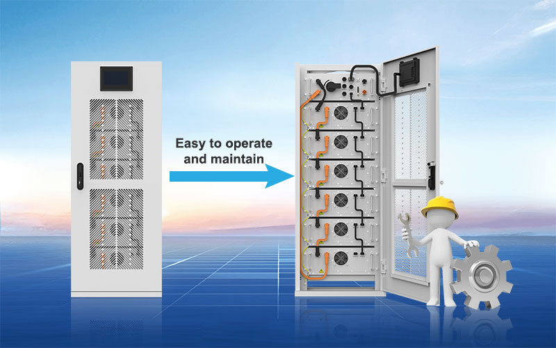 Kelebihan baterai Lithium komersial tegangan tinggi 60kWh 30kw