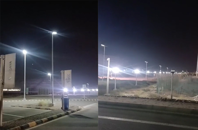 Lampu Jalan Tenaga Surya Anern SLV2‑100W dalam Proyek Pencahayaan di Arab Saudi