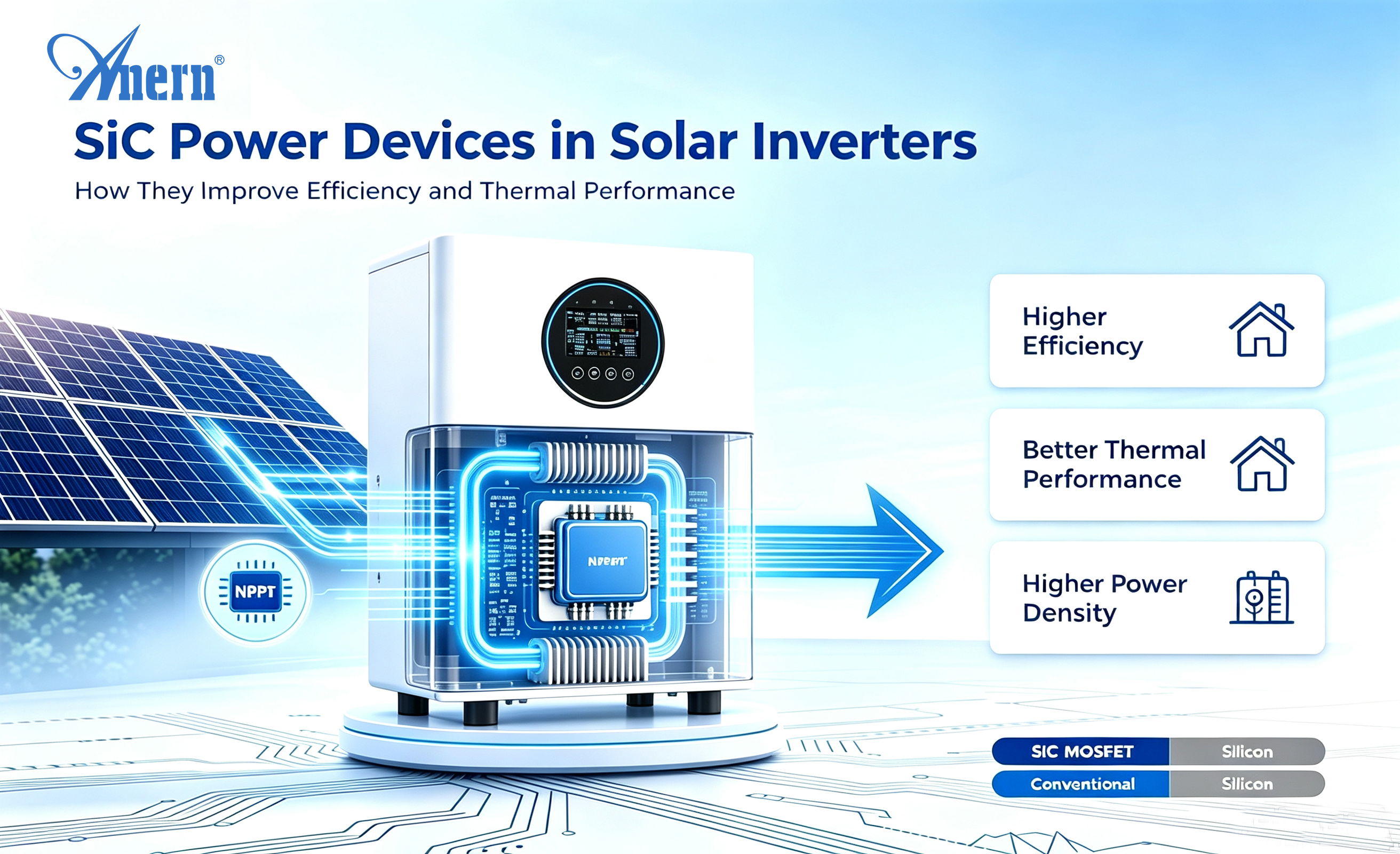 Perangkat Daya SiC dalam Inverter Surya: Bagaimana Meningkatkan Efisiensi dan Kinerja Termal
