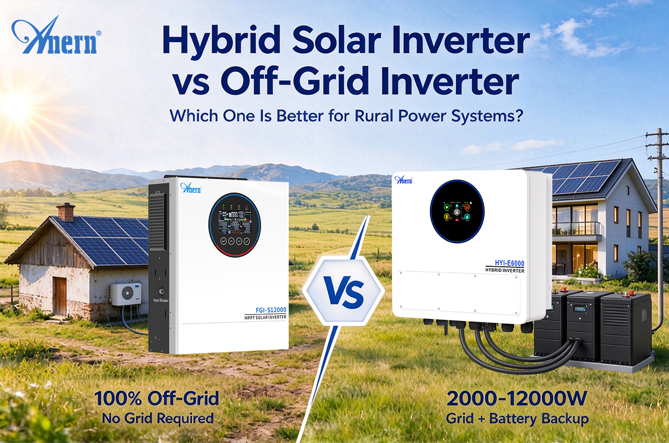 Inverter Surya Hibrida vs Inverter Off-Grid: Mana yang Lebih Baik untuk Sistem Kelistrikan Pedesaan?